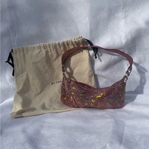 By Far Amira pink hologram mini purse